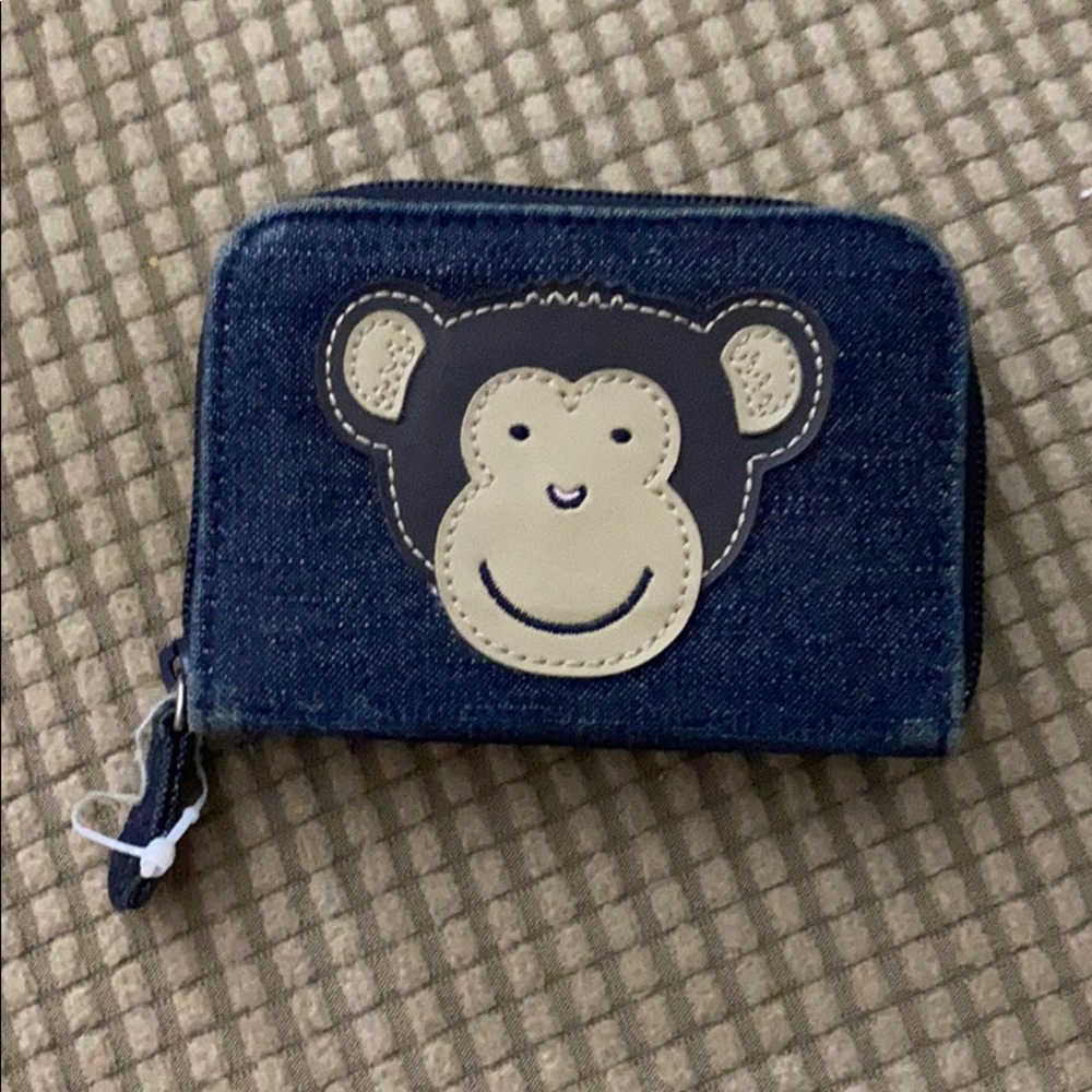 Denim Monkey Wallet w. ID holder & Key chain